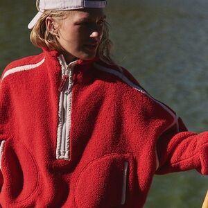 FP Movement by Free People Red Fleece Jacket. Like New